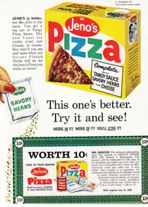 Jenos Pizza 1962: This One's Better anuncio impreso vintage - Imagen 1 de 1