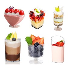 20 pz mini tazze da dessert in plastica trasparente multiuso tazze per torte in schiuma perfette festa