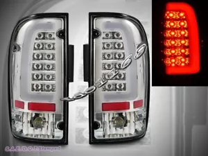 1995-2000 Toyota Tacoma Pickup Tail Lights Chrome 1996 1997 1998 1999 LED - Picture 1 of 4