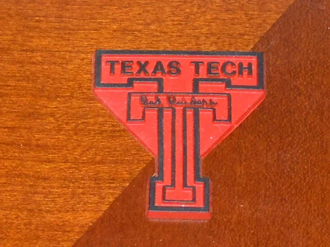 TEXAS TECH RED RAIDERS Vtg NCAA Big 12 SWC RUBBER FRIDGE MAGNET Standings Board Cover