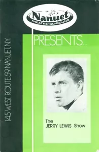 NANUET THEATRE GO ROUND PLAYBILL - NY - JERRY LEWIS + ENZO STUARTI - 1974 + STUB - Picture 1 of 2
