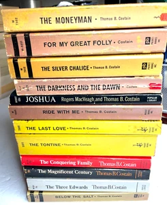 Thomas B. Costain Lot Of 12 Vintage Paperbacks The Silver Chalice The Last Love - Picture 1 of 4