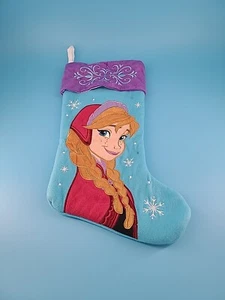 Medias de Navidad bordadas DISNEY Frozen Anna 18" como nuevas - Imagen 1 de 2