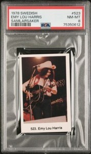 1978 Swedish Samlarsaker Card #523 EMMYLOU HARRIS Singer Songwriter PSA 8