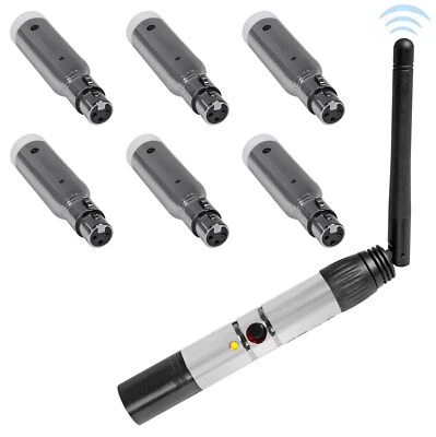 Rockville DMX-WTR Rechargeable Wireless DJ DMX Lighting Transmitter+6) Receivers - Image 1 of 4