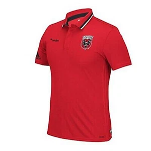 adidas Men s D.C. United Sideline Team Color Polo, Large, Red - Picture 1 of 13