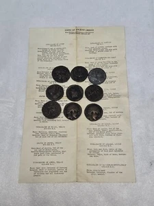 MONETE VINTAGE DELL'ANTICA GRECIA DRACMA RIPRODUZIONE COPIA SET DI 9 CON BROCHURE - Foto 1 di 3