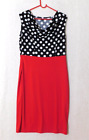 Grace Karin XL Polka Dot Top Red Bottom Long Dress Cowl Neckline