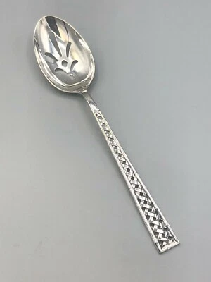 Tradewinds by International Sterling Silver Pierced Serving Spoon 8.75" - Image 1 of 4