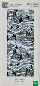 Swallows and Sea by Angela Harding Pack of 4 Sheets of Tissue Paper - Picture 1 of 1