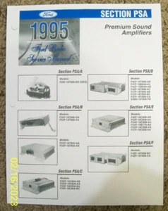 1995 Ford Radio Service Manual Audio Systems 95 PSA/A Premium Sound Amplifiers - Picture 1 of 3
