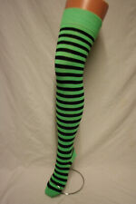 NEON OVER THE KNEE SOCKS VERY LONG & SEXY 5 COLOURS GREEN LEMON ORANGE OR PINK