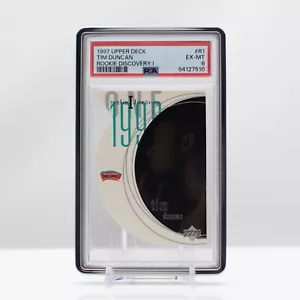 NBA Basketball 1997 Upper Deck Tim Duncan Rookie Discovery l #R1 PSA 6 - Picture 1 of 4
