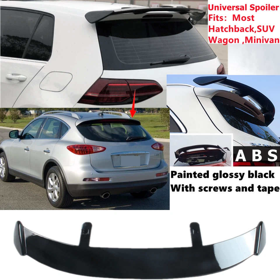 Universal Rear Roof Spoiler Wing Black Fit For INFINITI EX35 EX37 2008-2013 Foto 1 de 4