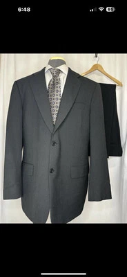 Warren Sewell Mens Suit 43L 47" 38x34 2 Piece Gray Sport Coat Blazer Jacket* - Image 1 of 4
