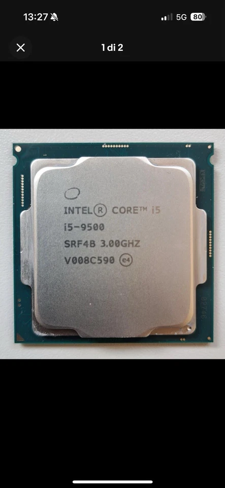 Intel Core i5-9500 3Ghz - 4.4Ghz Hexa-Core Socket LGA 1151 - Immagine 1 di 2