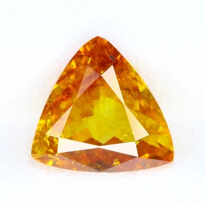 Esfalerita Espanha 2,44 quilates Perfect Trillion 9,4x8,6 mm 100% natural amarelo alaranjado - Imagem 1 de 4