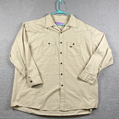 Washington MFG. Camisa occidental CO Dee Cee para hombre 3XL 19,5 poliéster algodón tostado Foto 1 de 4
