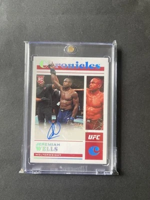 2023 Panini Chronicles Ufc Lake Blue Signature RC Jeremiah Wells 1/1 - Image 1 of 2