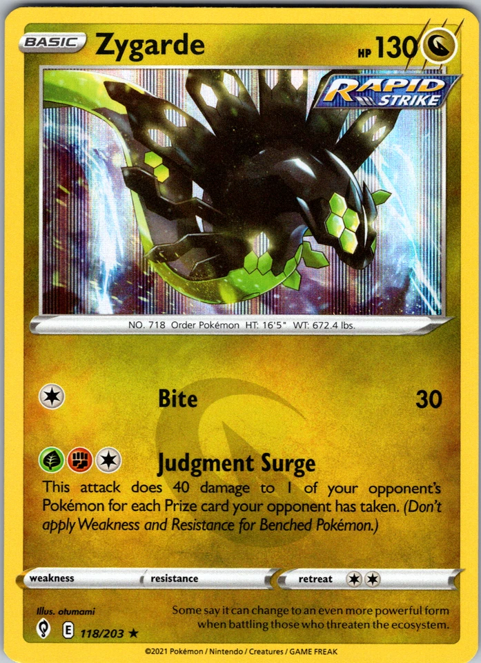 Zygarde 118/203 SWSH07: Evolving Skies Holo Rare - NM - Image 1 of 2