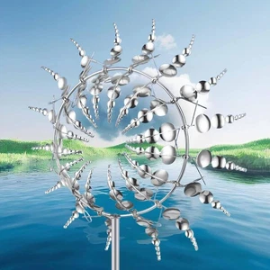 Large Metal Wind Spinner Outdoor Kinetic Garden Decor - Picture 1 of 12