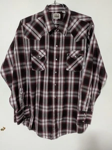 Camisa Ely Cattleman Para Hombres 2XL Cuadros Western Pearl A Presión Manga Larga Roja, Negra - Imagen 1 de 9