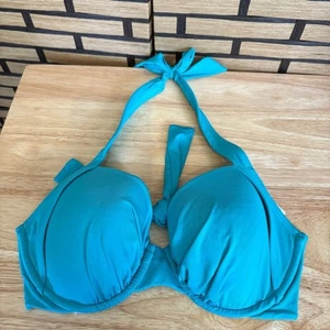 Top de bikini Kenneth Cole Reaction turquesa talla 32D - Imagen 1 de 7