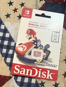 Brand New Sealed - SanDisk 128GB microSDXC card Nintendo Switch Mario - Photo 1 sur 2
