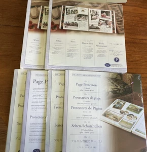 Creative Memories 12x12  4 Page Protectors Old Style 2004 Sealed 2 white pages - Picture 1 of 3