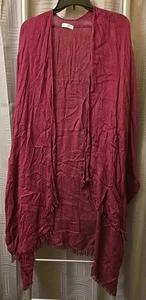Chicsoul Women's One Size Maroon Boho Wrap Beach Coverup Swim - Picture 1 of 5
