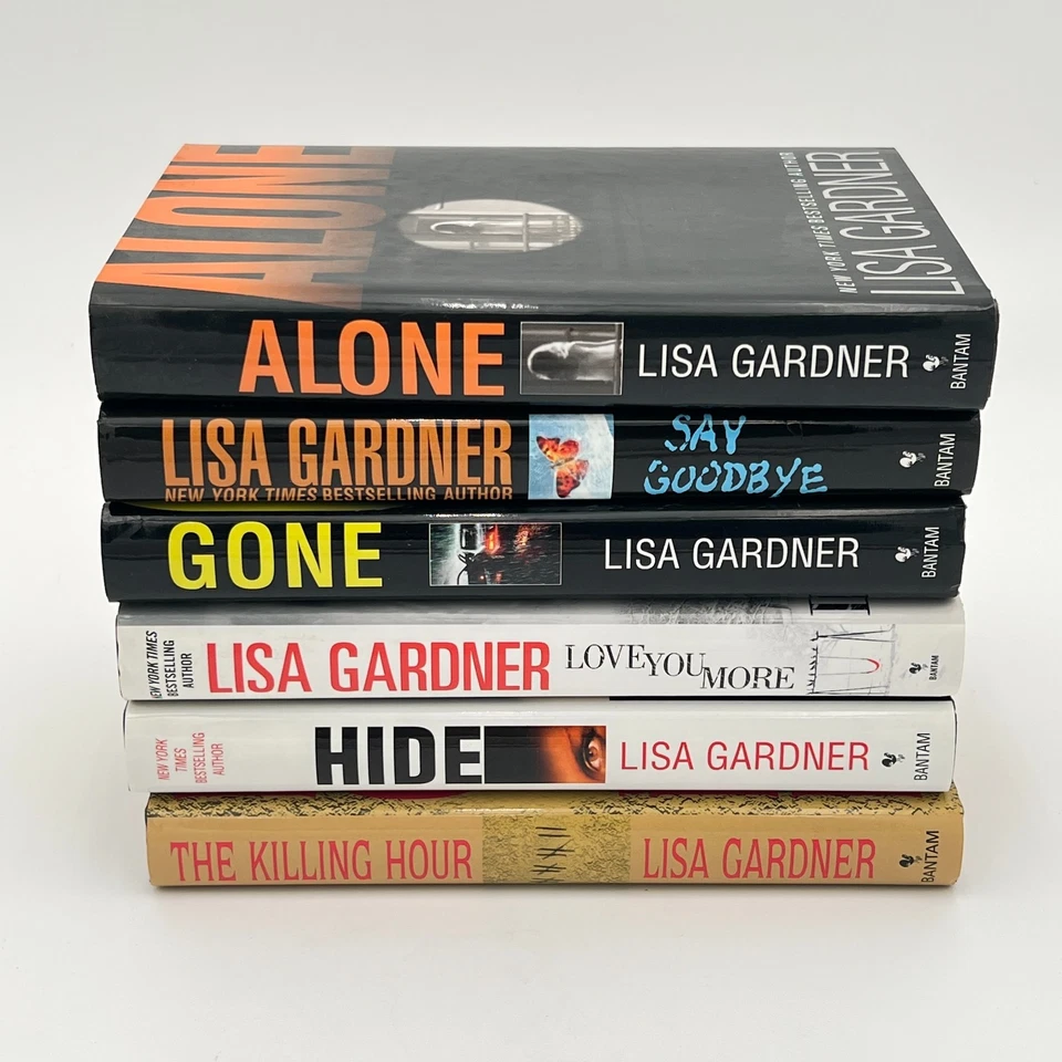 Lisa Gardner Hardcover Book Lot of 6 Thrillers Alone Gone Hide - Image 1 of 4