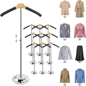 20-35 Inch Height Adjustable Shirt Display Stand, T 10 Pcs, Black - Picture 1 of 6