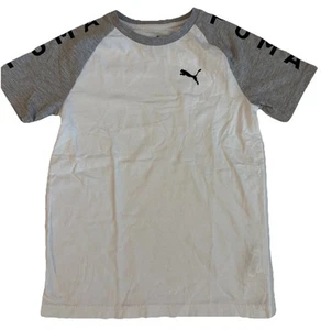 Children’s PUMA Size 8 Gray and White Short Sleeve T-shirt New Without Tags - Picture 1 of 6