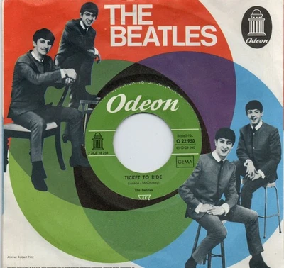 ODEON    Sg.   -  THE BEATLES   -  TICKED TO RIDE - Bild 1 von 2