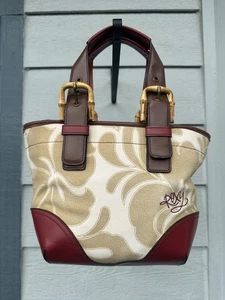 Roxy kleine Handtasche Vintage rotbraun und beige - Bild 1 von 6