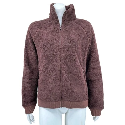 Athleta Jacket Womens Small Brown Tugga Sherpa Fleece Cozy Warm Teddie Plush - Image 1 of 4