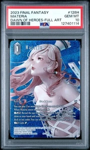2023 FINAL FANTASY DAWN OF HEROES 128H MATERIA ARTE COMPLETO Lámina PSA 10 Gemas Como Nueva - Imagen 1 de 3