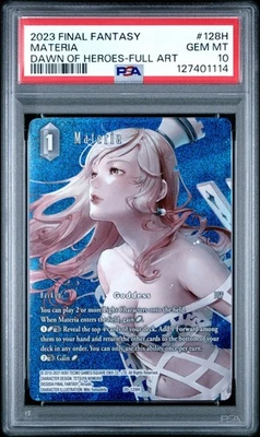 2023 FINAL FANTASY DAWN OF HEROES 128H MATERIA FULL ART Foil PSA 10 Gem Mint - Image 1 of 3