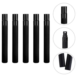 5 Pcs 10 ml Black Glass Perfume Atomizer Spray Bottles for Travel - Bild 1 von 12