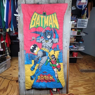 Saco de dormir Batman & Robin 1979 DC Comics vintage niños superhéroe retro Foto 1 de 4