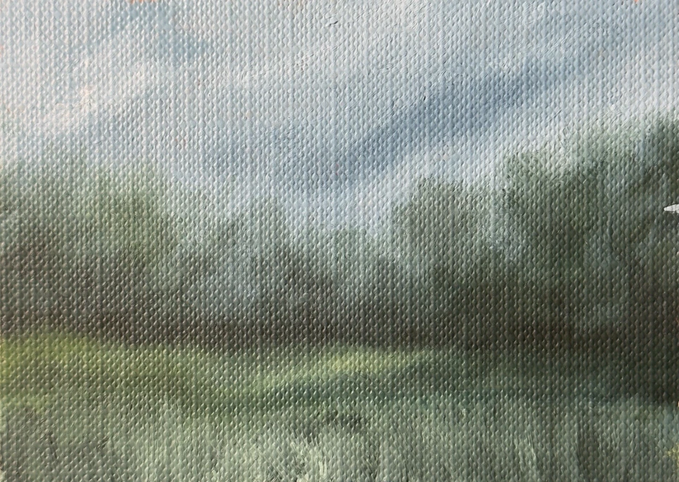 ACEO Original Pintura al Óleo Paisaje ATC Arte Tarjeta Naturaleza Abstracto por Emmer Plaxe Foto 1 de 1