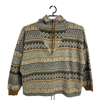 Vintage Express French Country hoodie sweater jacket zip up geometric size M - Image 1 of 4