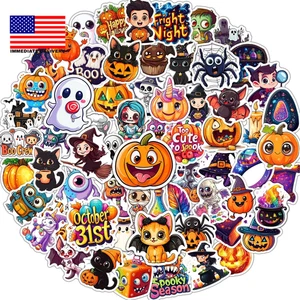 Halloween Stickers for Kids, 100 PCS Halloween Party Favors, Waterproof Cute Vin - Picture 1 of 6