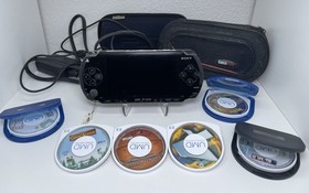 Sony PSP 1001 Portable Handheld Console - Black with 5 Disks