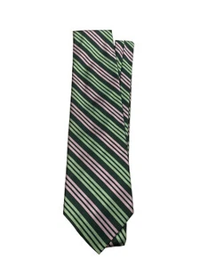 Brooks Brothers Men's 100% Silk Tie ~ "346" ~ Green ~ Striped ~ Made in the USA! - Picture 1 of 2