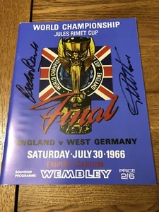 Geoff Hurst And Gordon Banks Signed 1966 World Cup Final Programme Proof - Picture 1 of 2