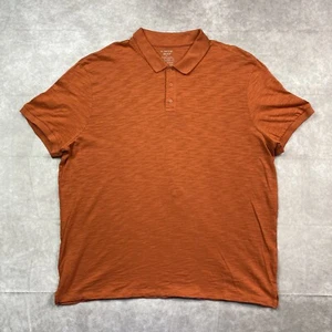 Camisa Polo Vince Para Hombres XL Naranja Algodón Slub Ligera Informal Oficina Clásica - Imagen 1 de 15