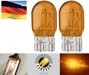 Flosser 7444NA 7444A 21/5W Ámbar Dos Bombillas Luz Señal de Giro Frontal Reemplazar Lámpara - Imagen 1 de 7