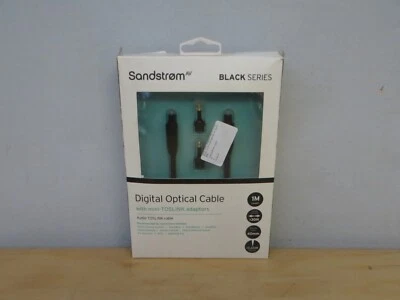 Sandstorm Optical Cable AV BLACK SERIES S1OPT114X DIGITAL 1M Sound BNIB - Image 1 of 4