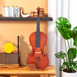 4/4 Full Size Acoustic Violin Set - Maple, Shoulder Rest, Strings Set & Matte - Picture 1 of 24